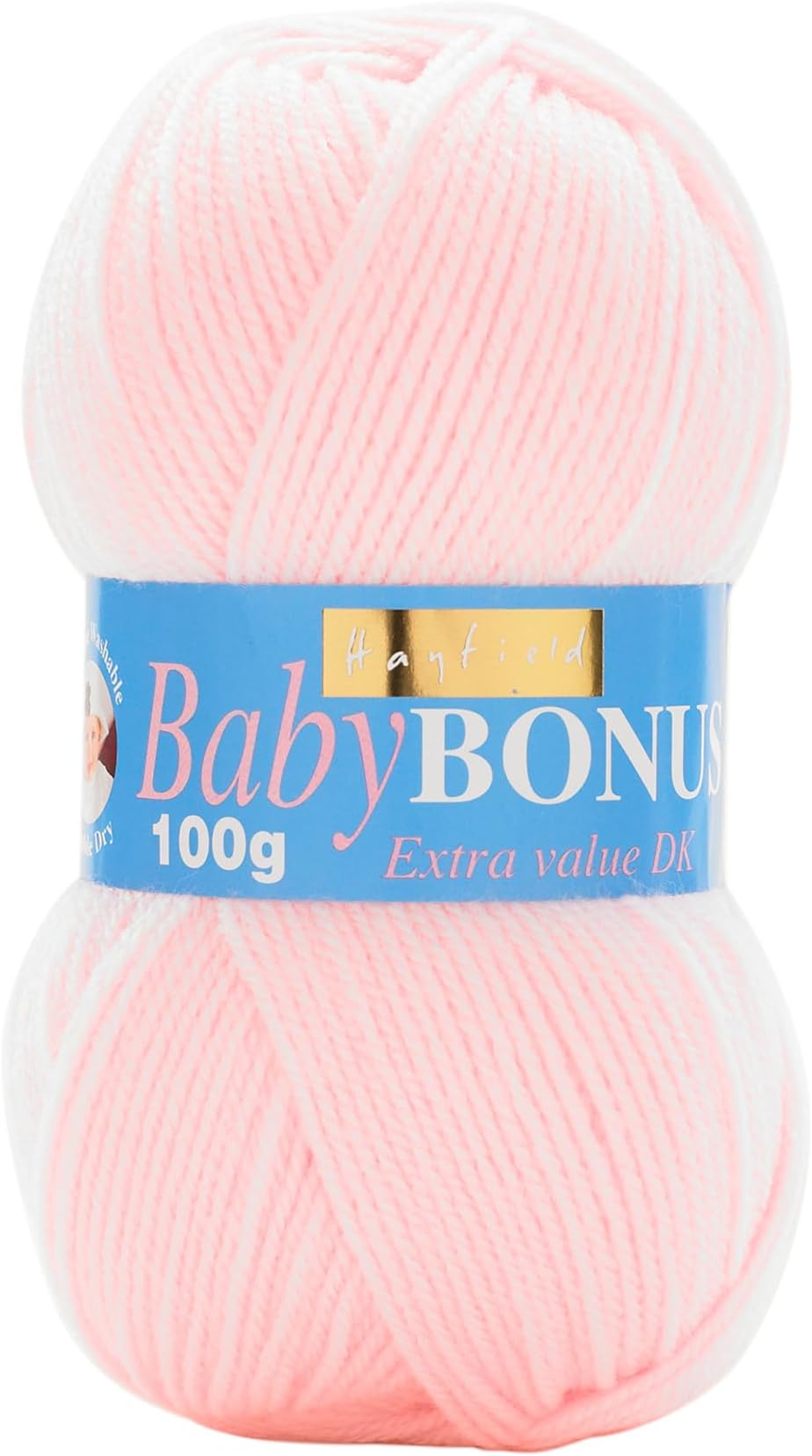HAYFIELD Baby Bonus DK Yarn 100g Balls Shade Baby Pink - View #6