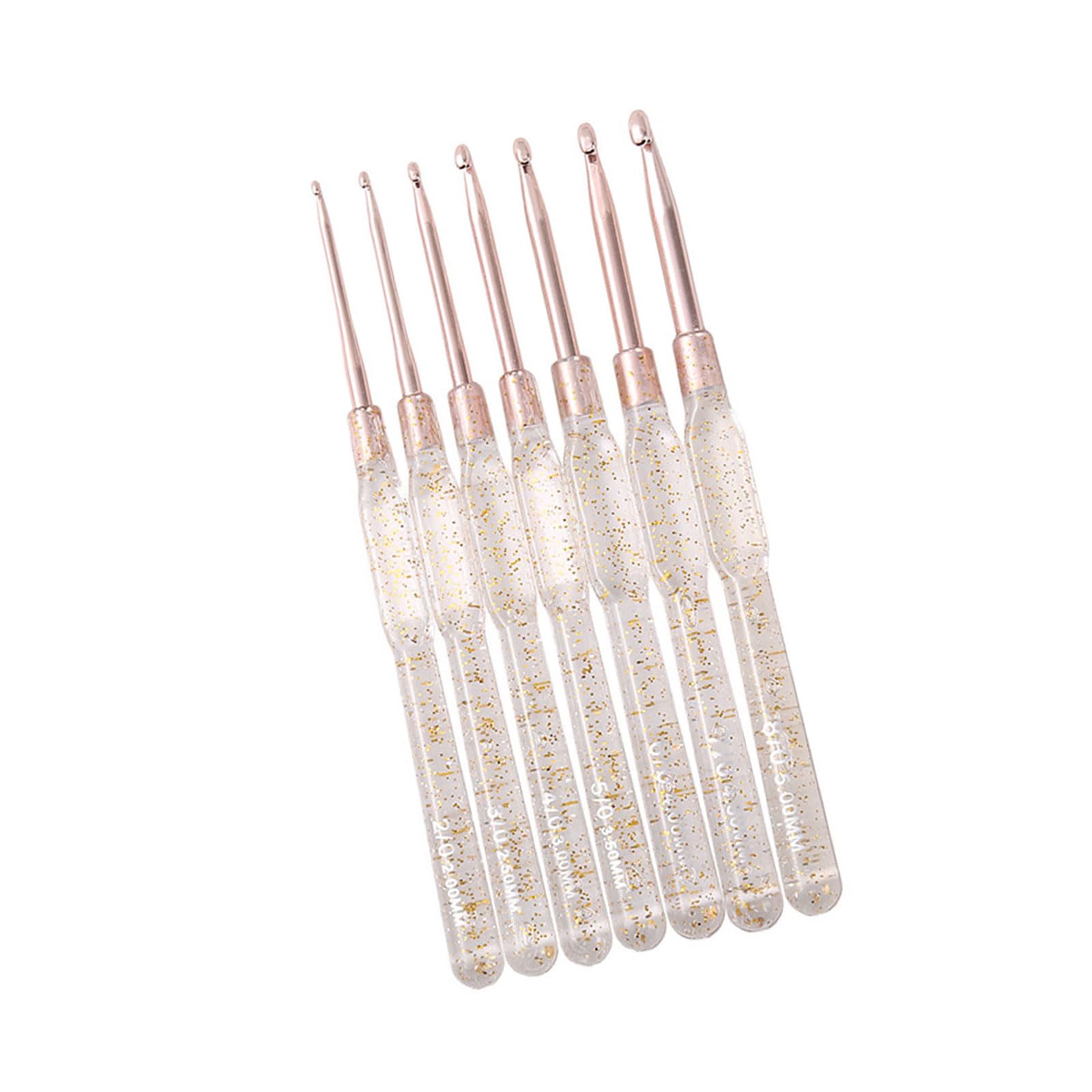 Creative Crochet Hook Set Multiple Size Ergonomic Handle Enhances Knitting Social Crafting Activity Yarn Craft