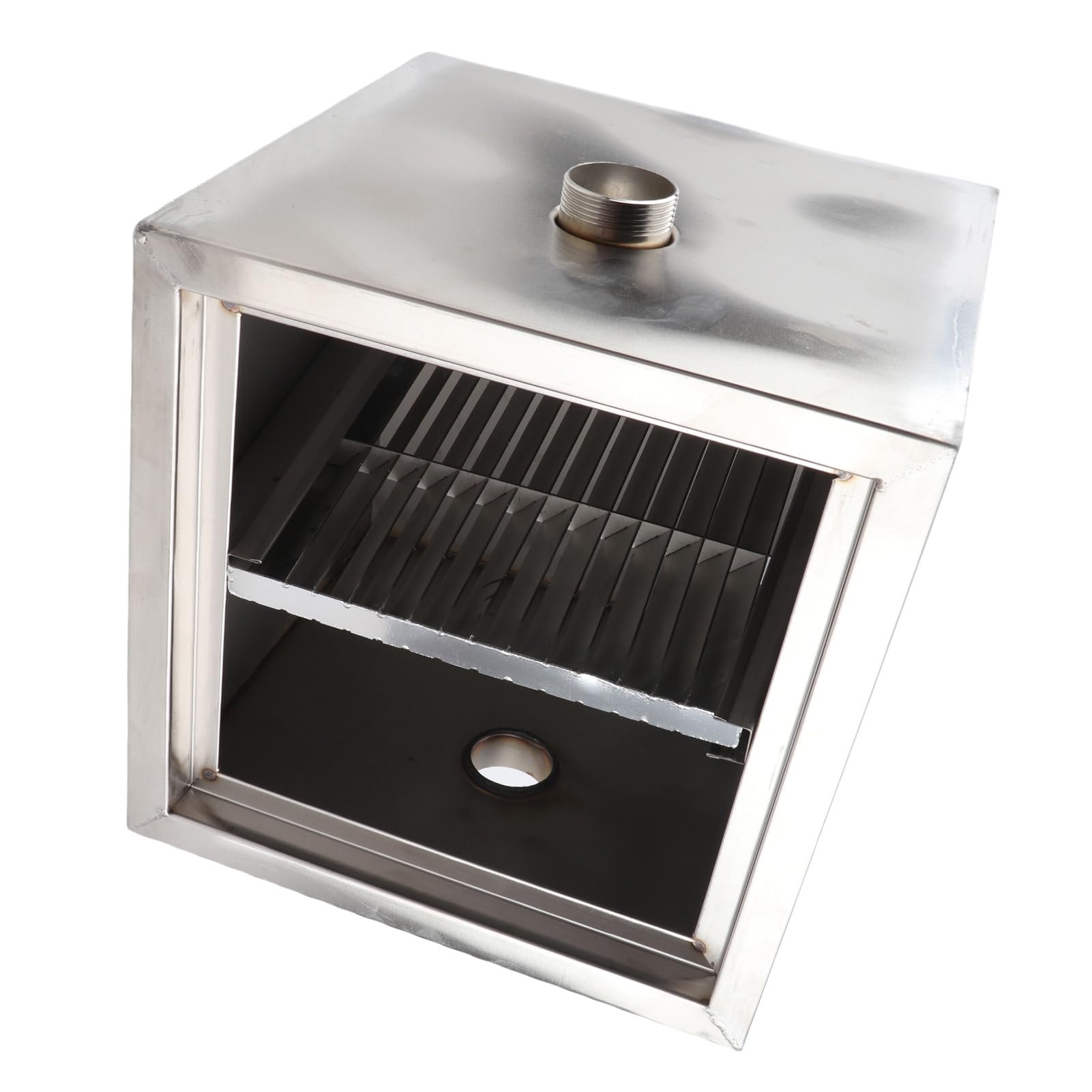 Sxhlseller Trampa de Grasa Comercial de 30 X 30 X 30 Cm, Separador de Aceite de Agua de Acero Inoxidable con de Filtración Doble para Unidad Interceptora de Residuos de Diámetro Interior de Tubería