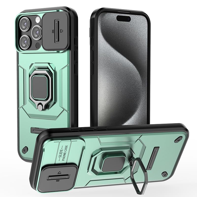 Etui na telefon komórkowy do Xiaomi Redmi 15C 4G 171,6 mm, uchwyt samochodowy, przesuwne okno, odporne na wstrząsy, ochronne etui na telefon, wojskowe etui, ochrona obiektywu, zielony