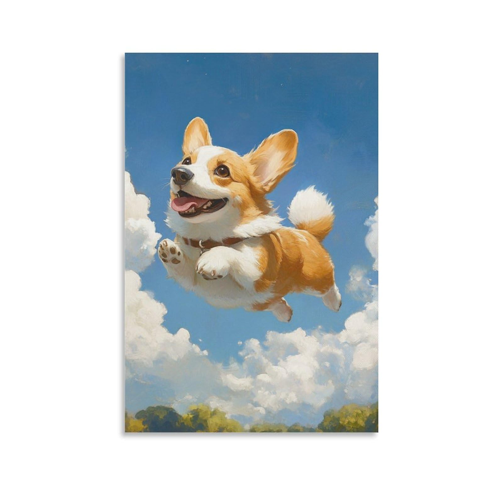 Corgi cuadro en lienzo para llenar de vida tu salon familiar 6