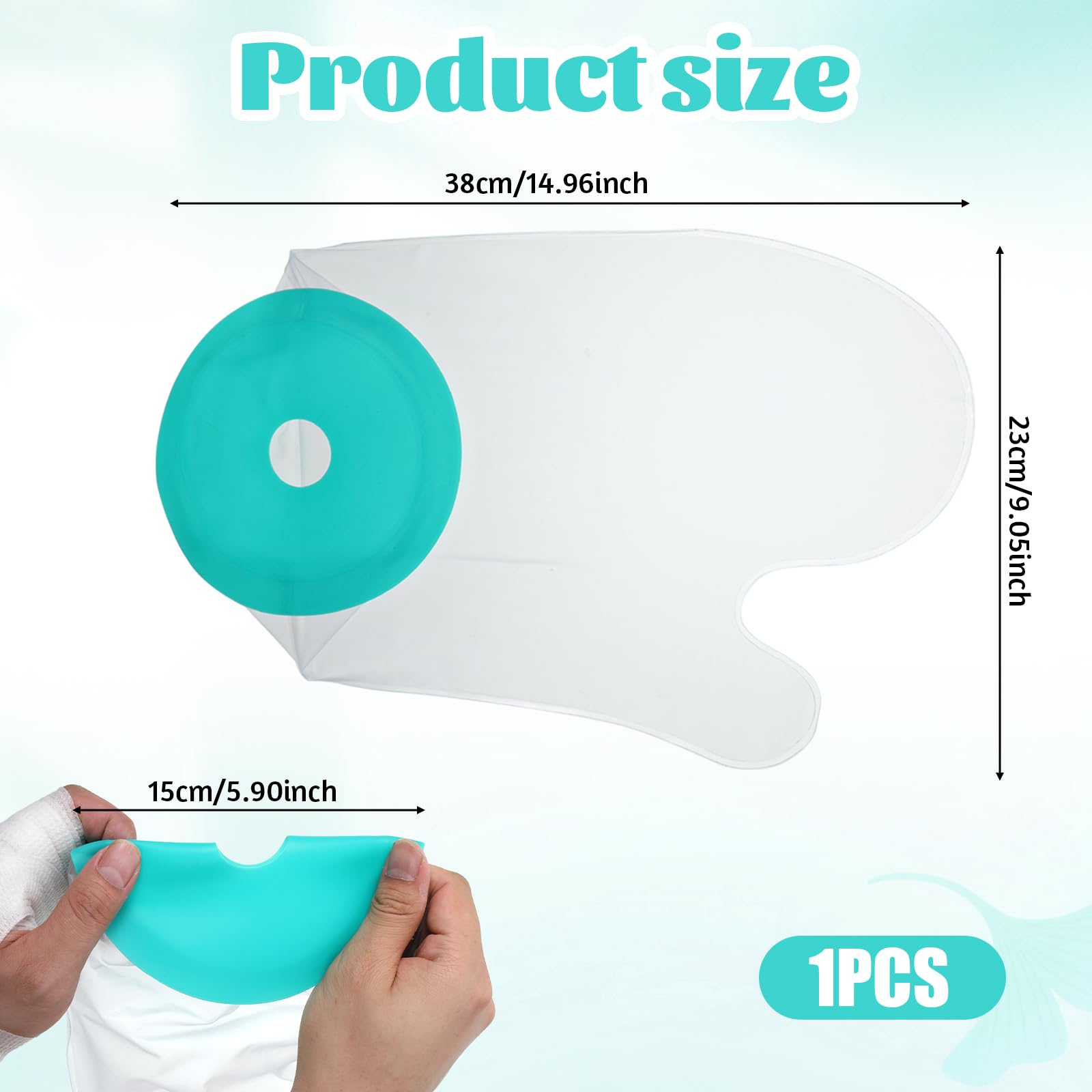 Bewudy Housses de plâtre pour douche bras, Housse de plâtre pour main imperméable réutilisable pour douche - Housse de plâtre pour bras imperméable pour enfants - Sceau élastique pour garder les