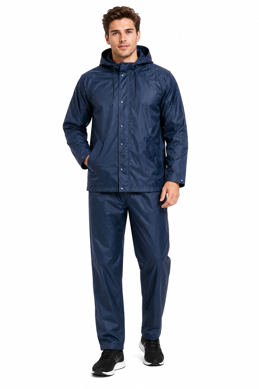 romano nx Men's 100% Waterproof Rain Suit - 3 Years Warranty - Reversible Double Layer Hooded Jacket with Pants, Inner Mobile Pocket, Storage Bag-picture-33