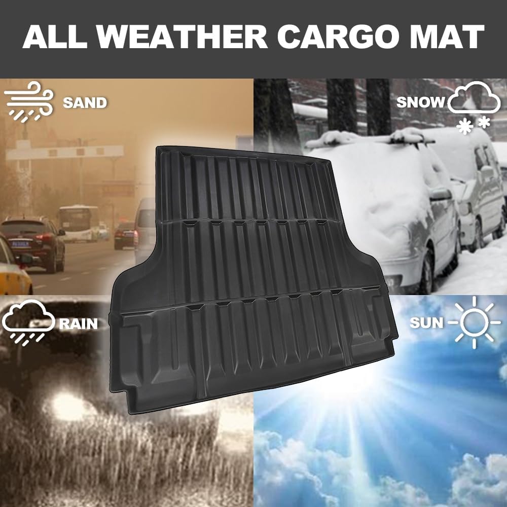JSCARLIFE Truck Bed Mat Fit for 2022 2023 2024 N-issan Frontier Crew Cab 5FT, Vehicle Bed Floor Liner Rubber All Weather Heavy Duty Truck Bed Liner Accessories