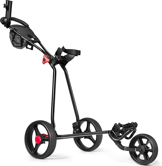 Tangkula Golf Push Cart, Lightweight Collapsible Golf Pull