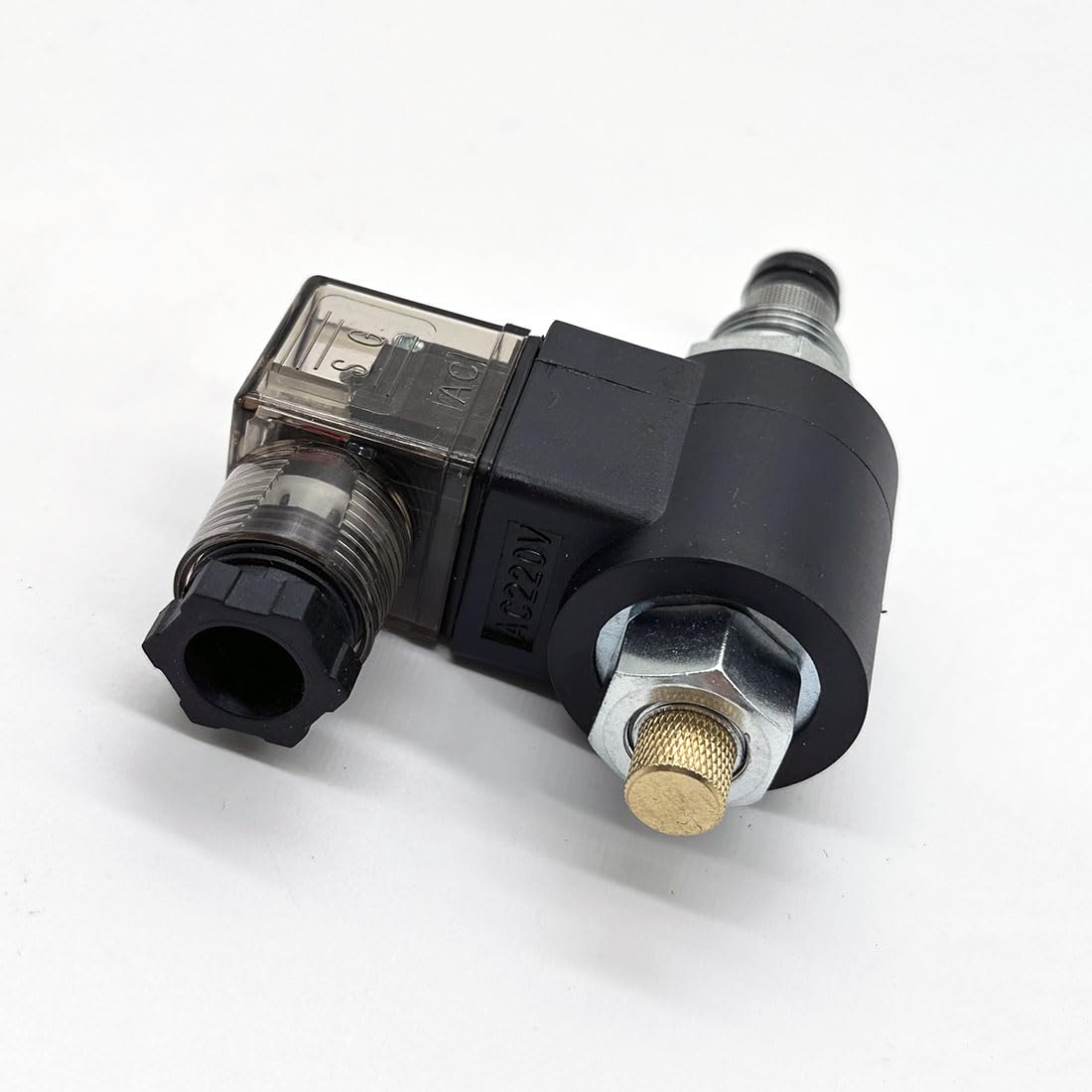 1PC AC220V 2Position 2Way Normally Closed DHF08-220H LSV08-2NCP-M Power Unit Lift Hydraulic Load Valve & Manual Pressure Relief Core