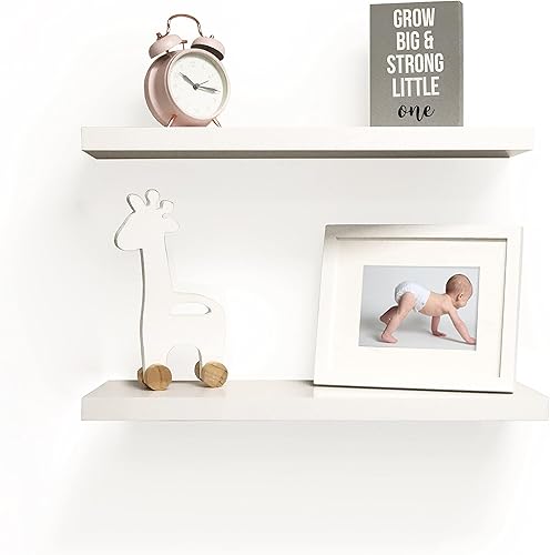 Miniatura 3 de InPlace 9603003E - 2 unidades de 18 pulgadas de ancho x 8 pulgadas de profundidad x 1.50 pulgadas de alto, color blanco