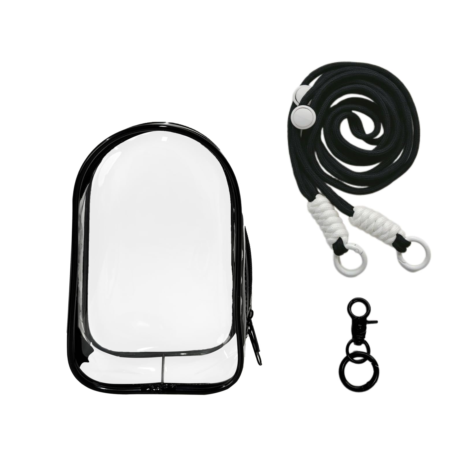 Black Clear Figure Display Bag, 15cm/5.91in Crossbody Clear Display Bag