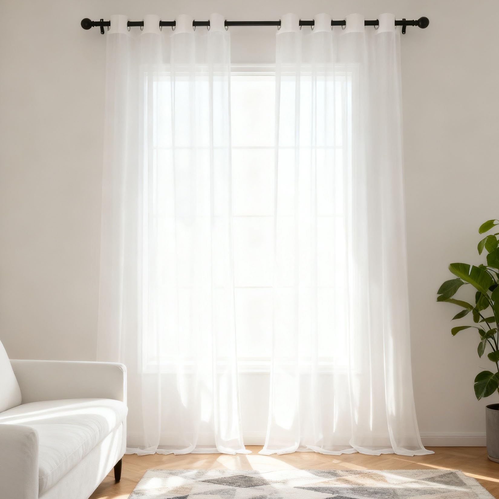 Cortinas finitas para salón que dejan pasar la luz sin calor