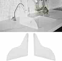 2 Pièces Pare Éclaboussures De Douche, Auto Adhésif Pare Éclaboussures D' Angle De Baignoire Clair Pare Eau De Dou CheEmpêchant - Bricolage