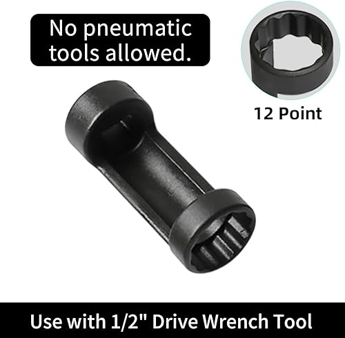 Miniatura 6 de Tuerca de puntal 0.630 in 0.709 in 0.748 in 0.827 in 0.866 in 0.945 in con 12 puntos 1/2 "Drive Suspensión Strut Spreader Socket 8pc herramienta