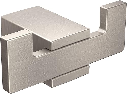 Miniatura 1 de Moen Kyvos BP3703BN - Gancho doble moderno de níquel cepillado, tamaño pequeño