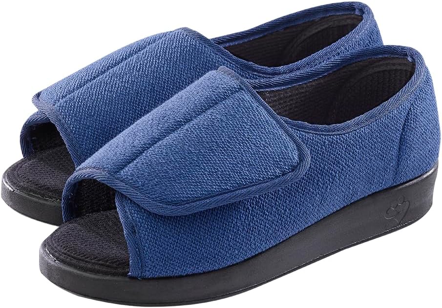 Silverts Women's Open Toe Shoes Extra Wide Adjustable Diabetic Sandals Comfort Footwear