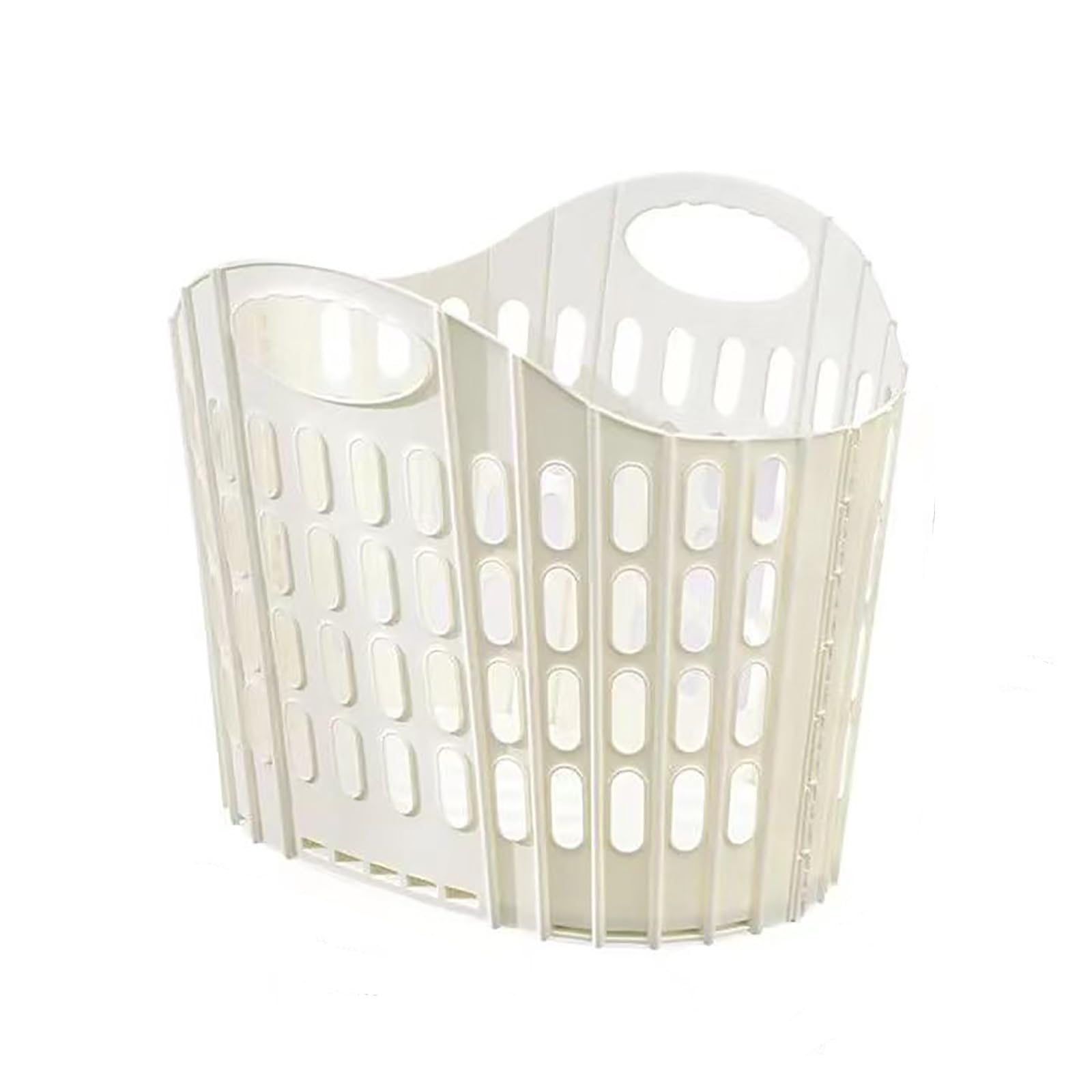 Gtzly Cesto Portabiancheria, Cesto Portabiancheria da Bagno Portatile in Plastica da Parete, Cesto Portabiancheria Pieghevole, Impermeabile for Dormitorio Universitario, Famiglia(White)
