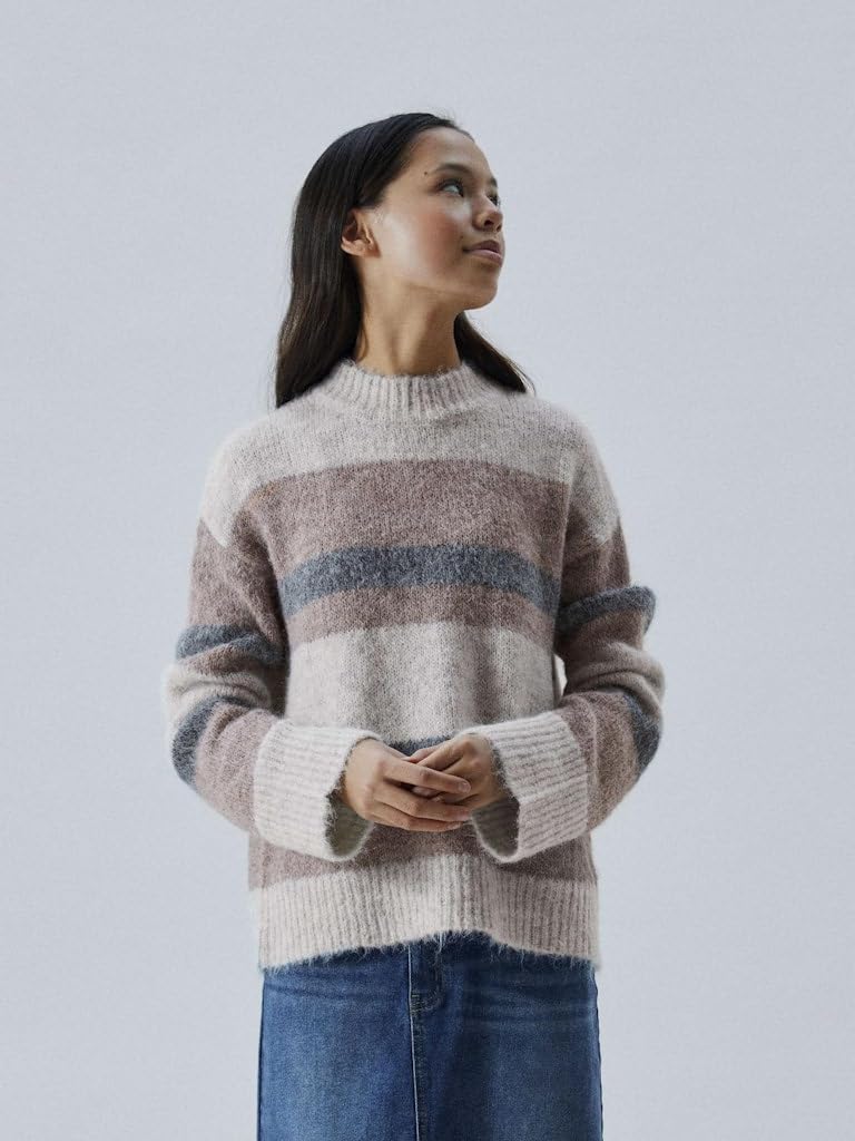 Name IT Mädchen Nlfnedgi Ls Short Knit Strickpullover (1er Pack)