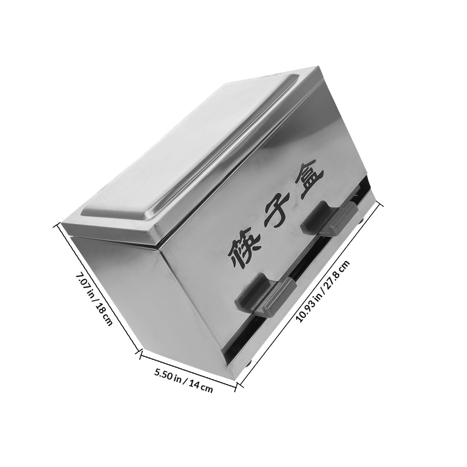 Toyvian Porta Palillos de Acero Inoxidable, Caja Tapa, Plata