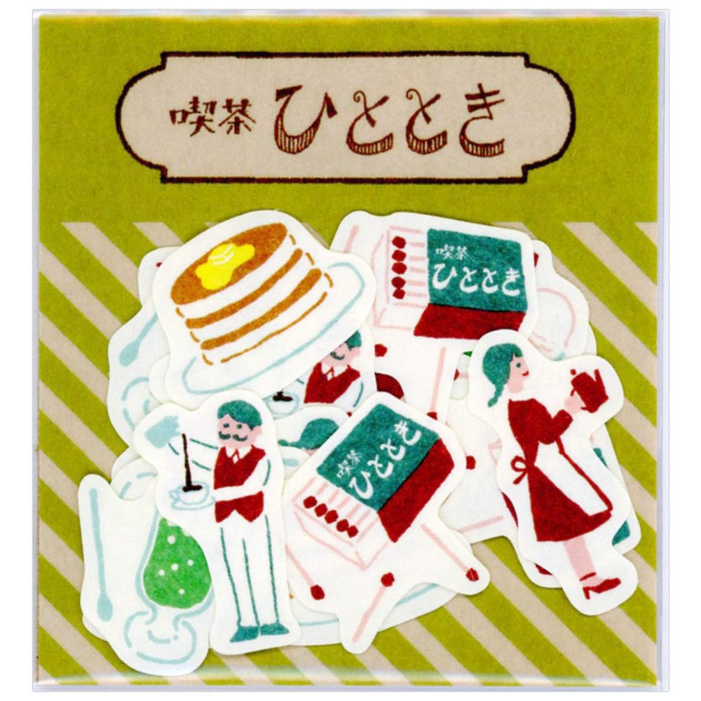 Amazon | レトロデパート 和紙フレークシール 【喫茶ひととき】 QSA87