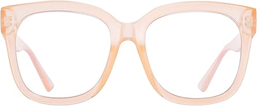 JIM HALO Gafas bloqueadoras de luz azul para mujer, gafas cuadradas de gran tamaño para computadora que reducen la fatiga ocular