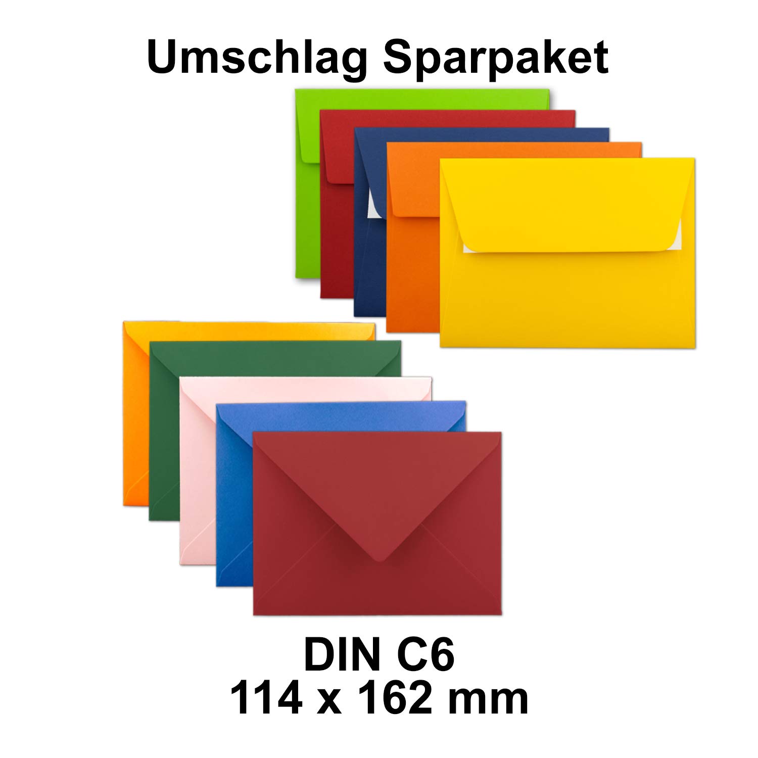 Coloured Envelopes Mixed/Assorted Sizes/Colours Mix – Various Designs/Marke Gustav Neuser DIN C6 Colourful - Image 2