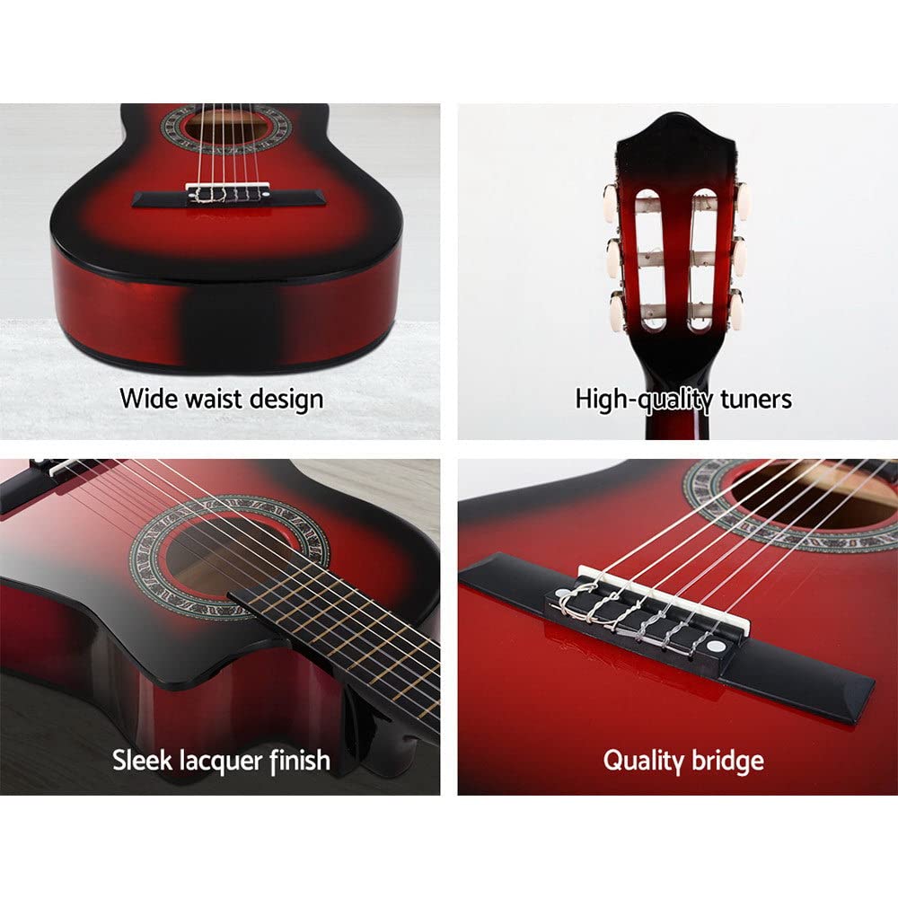 Alpha 34” Inch Guitar Classical Acoustic Cutaway Wooden Ideal Kids