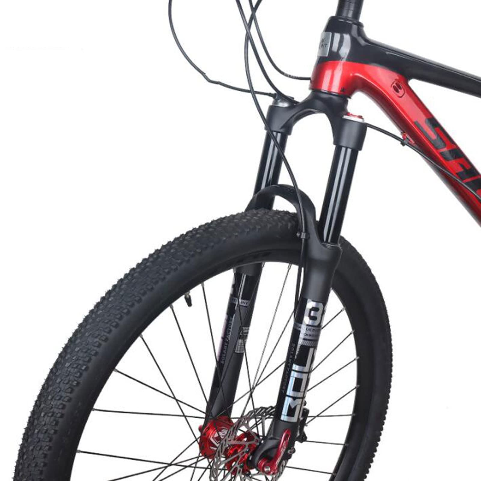 Fourche Avant pour VTT, débattement de 120 mm, Alliage d'aluminium, Amortisseur à Ressort, Accessoires de Suspension à air pour vélos 26/27,5/29".