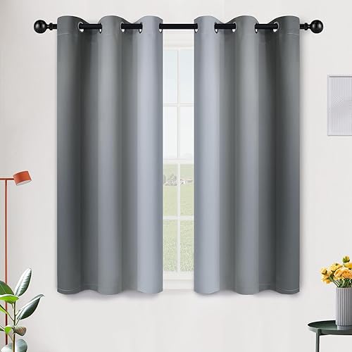 Miniatura 219 de SimpleHome Cortinas gruesas con aislamiento térmico y ojales, bloqueo de luz para oscurecer sala, dormitorio, 2 paneles, 52 x 72 pulgadas de largo,