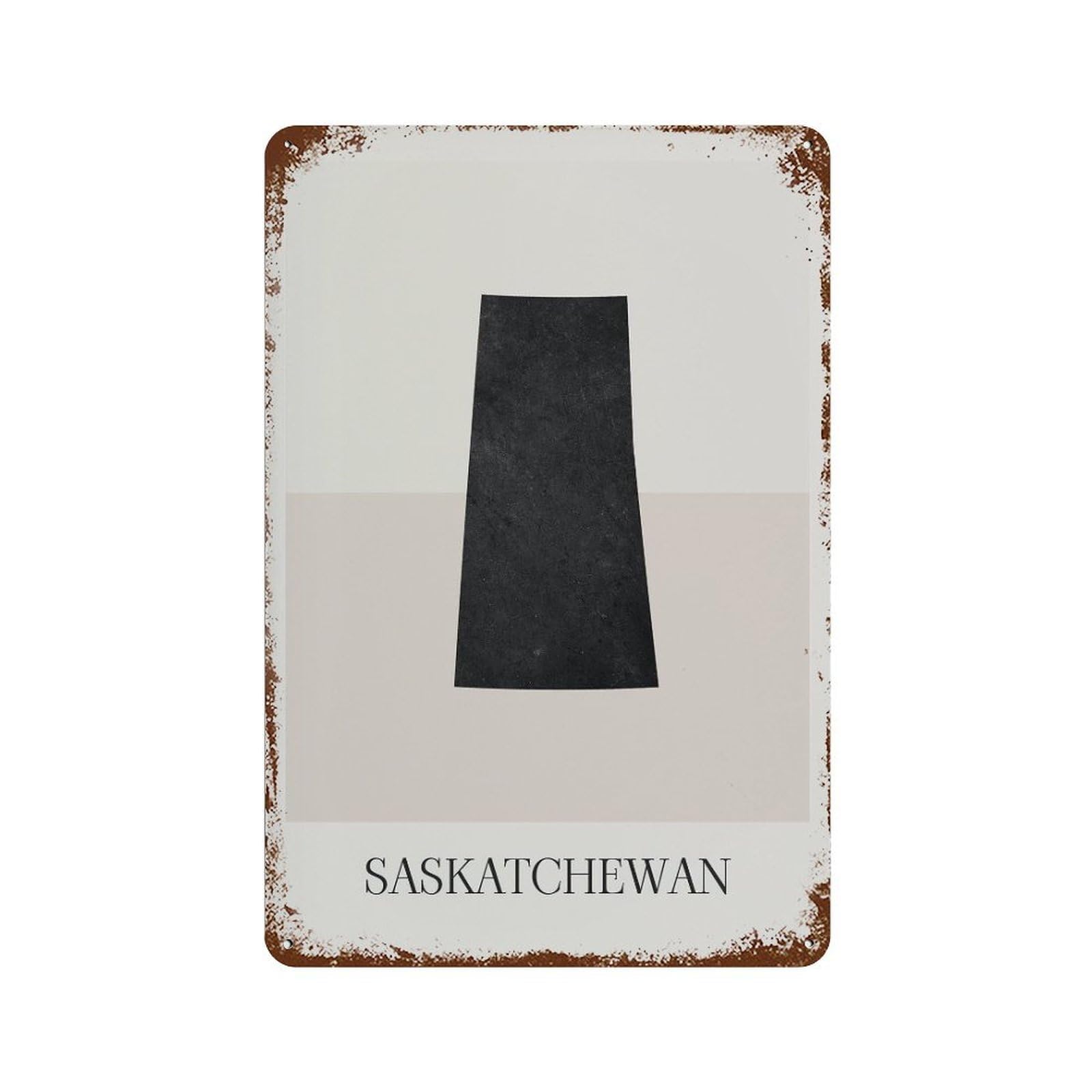 xiaoxiaoshen Saskatchewan Map Minimalist Boho Canada Decor For Gift Wall Decor Art Metal Tin Poster Modern Home Decor Art Home Bar Shop Decorations Vintage Sign 30x20cm