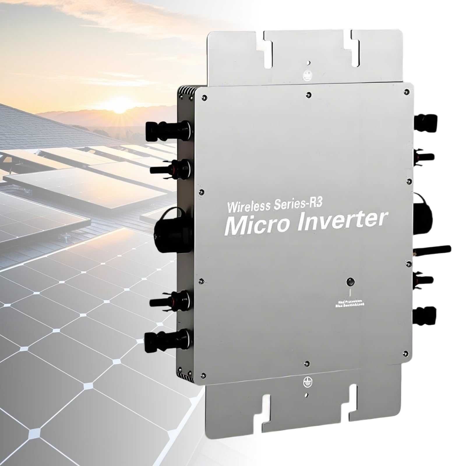 ZHENYUWANG Miniature inverter, solar grid-connected inverter with IP65 protection rating - solar inverter with WiFi app, suitable for 2 solar modules 1200W
