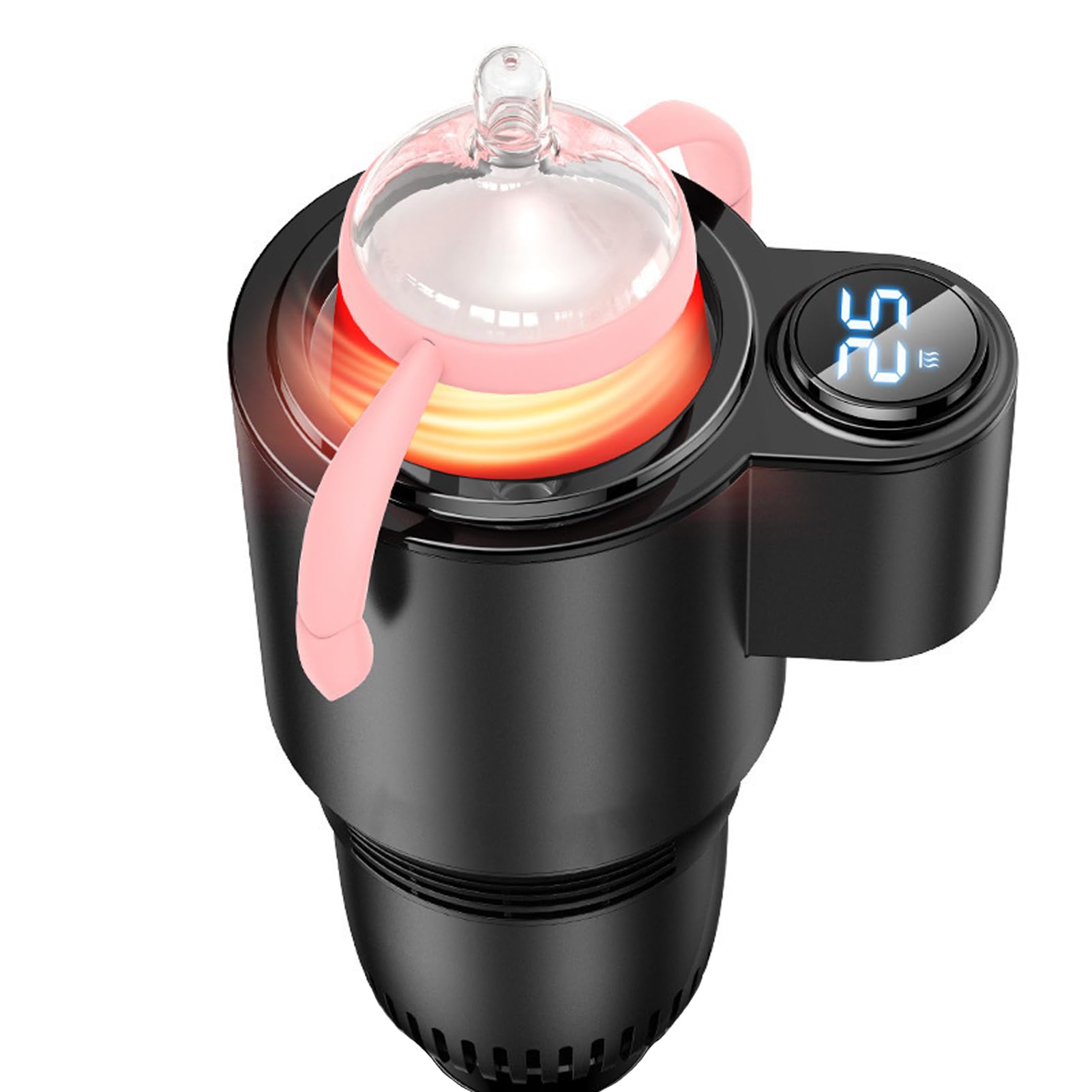 Smart Cup Holder, 2 in 1 Car Cooler Warmer, Portable Car Cooler Mug Holder, Cooling and Heating Beverage Cup Mug Tumbler Holder for Travel, Office and Home