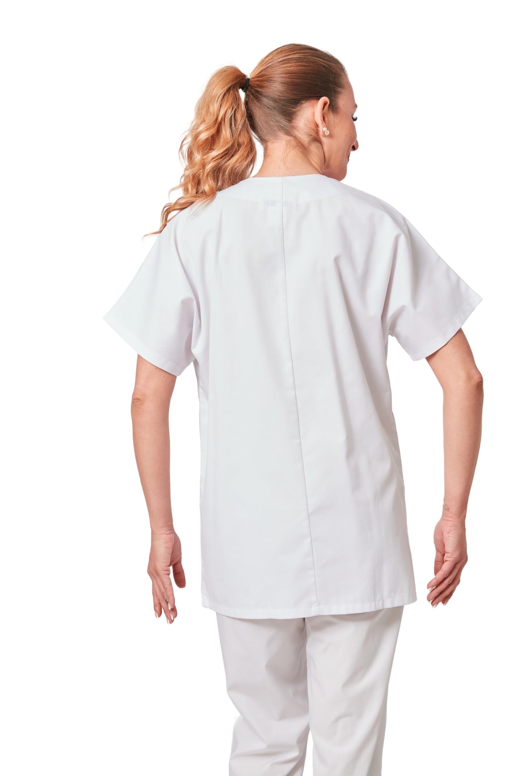 Cocila Blouse Médicale Femme Tunique Manches Courte 3 Poches Infirmiere Uniforme De Travail Haut Tenue Aide Soignante Professionnelle Esthéticienne Doux Confortableavec Vêtement Lavables Durables - 5