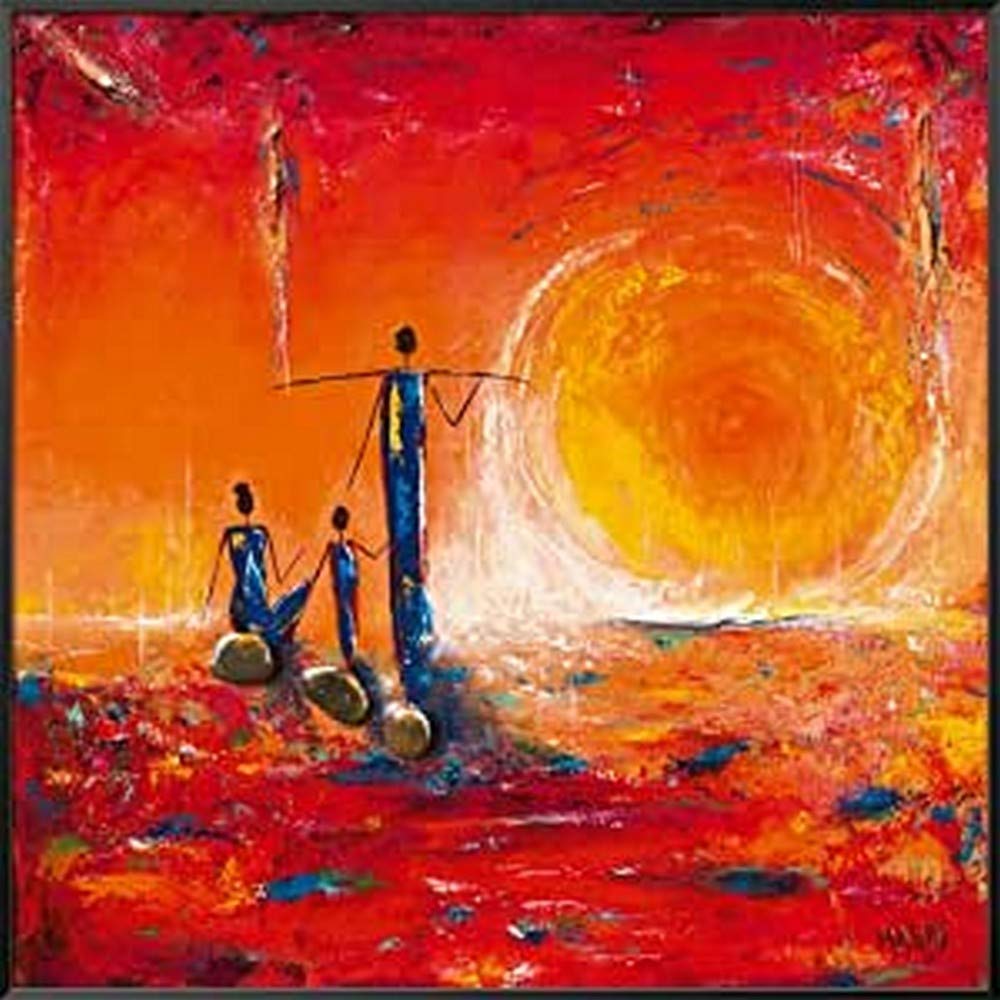 International Graphics - Framed art print - Marso - ''Soleil''- 71 x 71 cm - Frame Color: Black - Series ATHOS