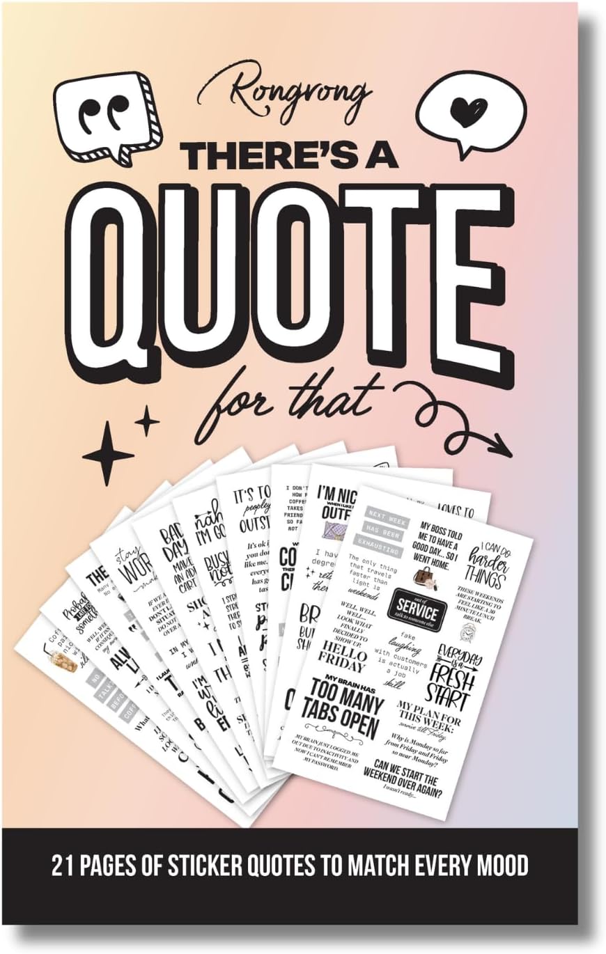 There is a Quote for That – Funny, Witty & Inspirational Planner Sticker Book for Adults – Bold Typography Stickers for Journals, Scrapbooks, and Bullet Planning