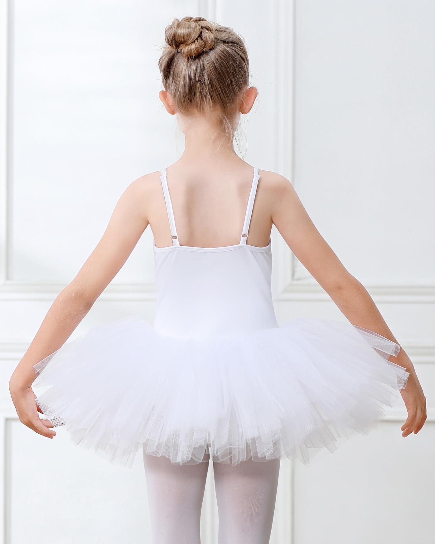 Robe de Ballet Danse Cygne pour Fille Vêtements Danseuse Justaucorps Danse Classique Fille Ballet Tutu