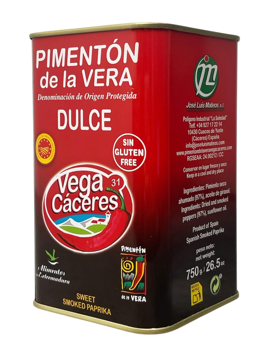 Paprika della Vera Affumicata Dolce 750 g
