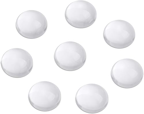 20 piezas de 0.394 x 1.969 in con parte trasera plana rectángulo transparente transparente Cabujones de vidrio lupa cubierta base camafeo