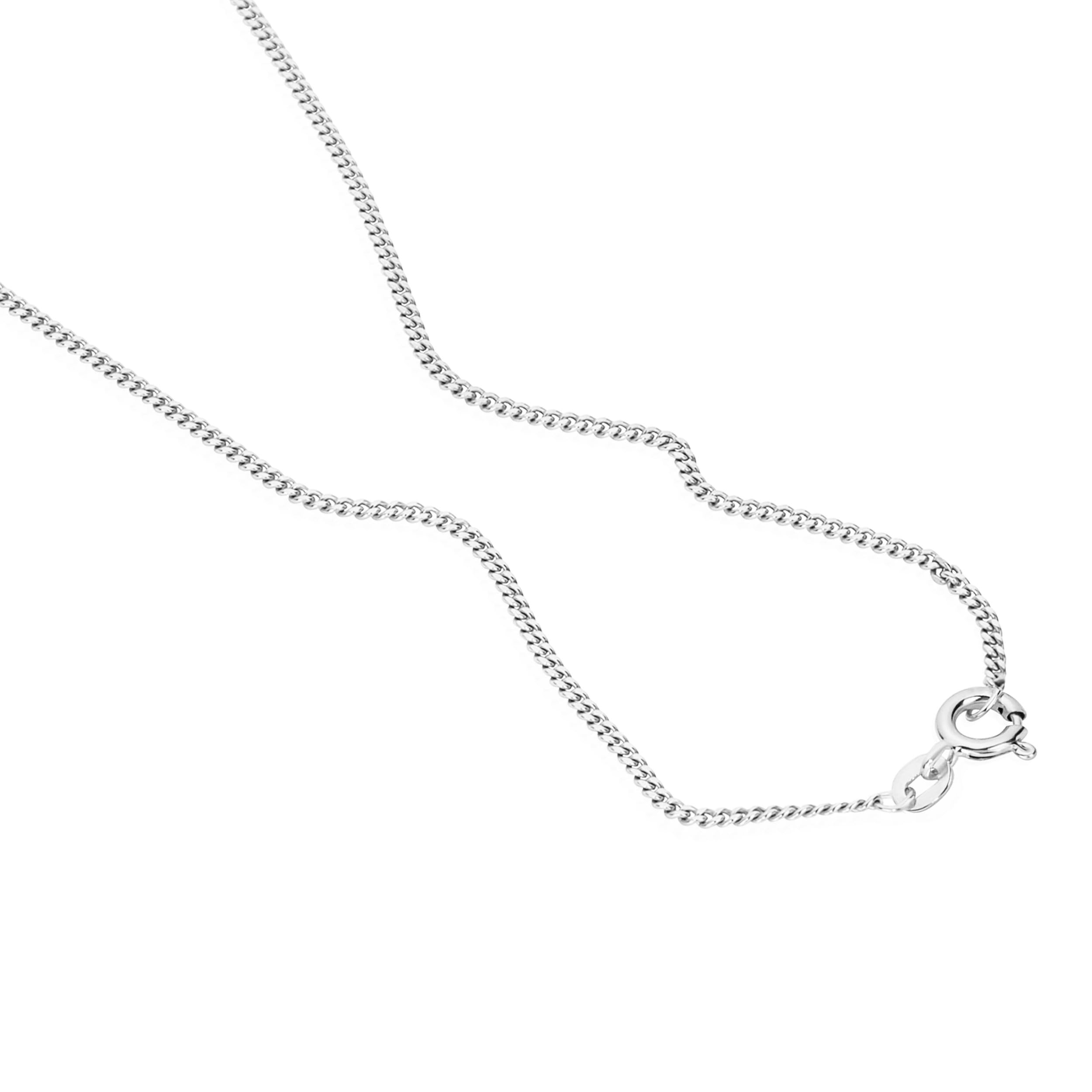 NKlaus Cadena de plata de ley 925 – Cadena de plata de ley para hombre y mujer – Cadena diamantada – 1,7 mm de ancho