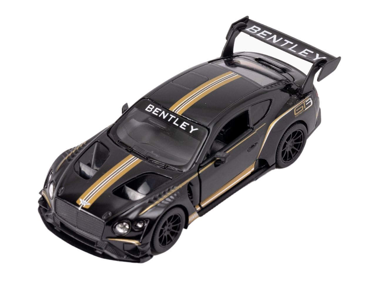 Easy Toys Model Car Compatible with Bentley Continental GT3. Scale Toy Car with Opening Doors. Car modeling. (Black)