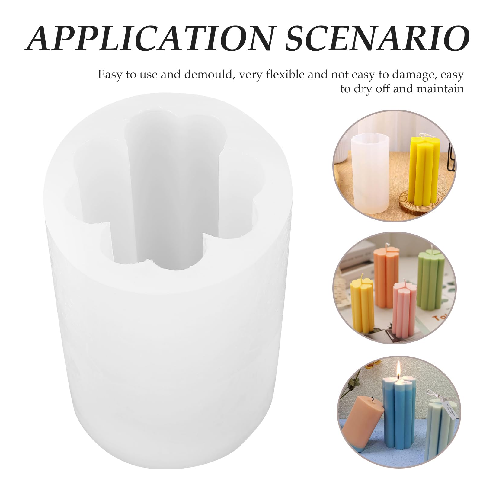 Shape Silicone Candle Making Mold DIY Scented Candle and Soap Craft Mold for Beginners and Flexible for Elegant Flower Designs