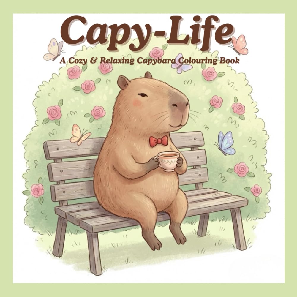 Capy - Life.: A Cozy & Relaxing Capybara Coloring Book