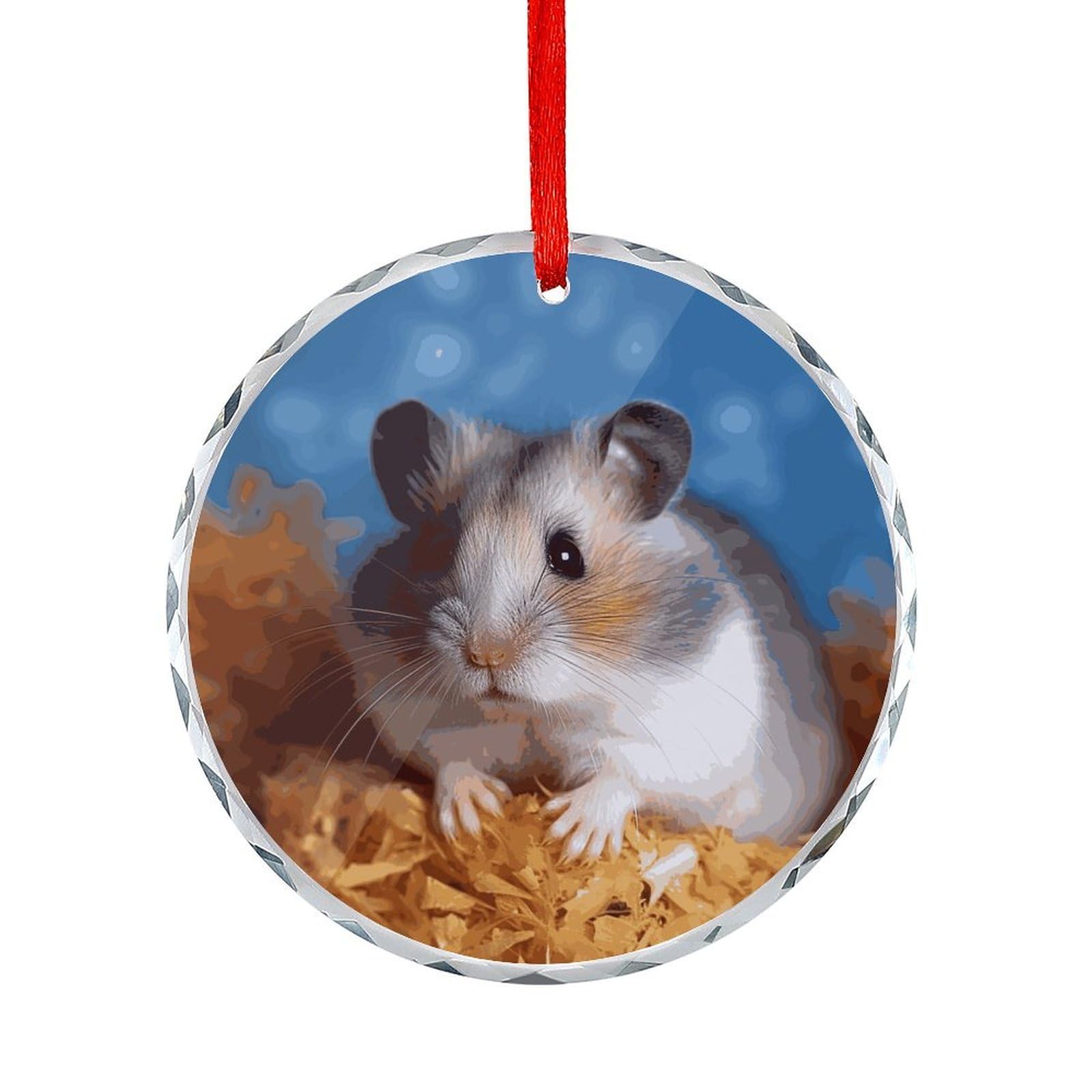 Btcowzrv Style Hamster Round Ornament Hanging Pendant Decor
