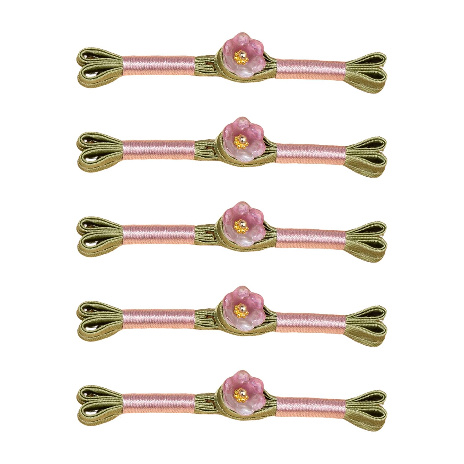 COOLHOOD 5Pcs Traditional Chinese Cheongsam Knot Button Floral Sewing Fasteners for Cloaks Dress Coat Decoration Decorative Flower Button