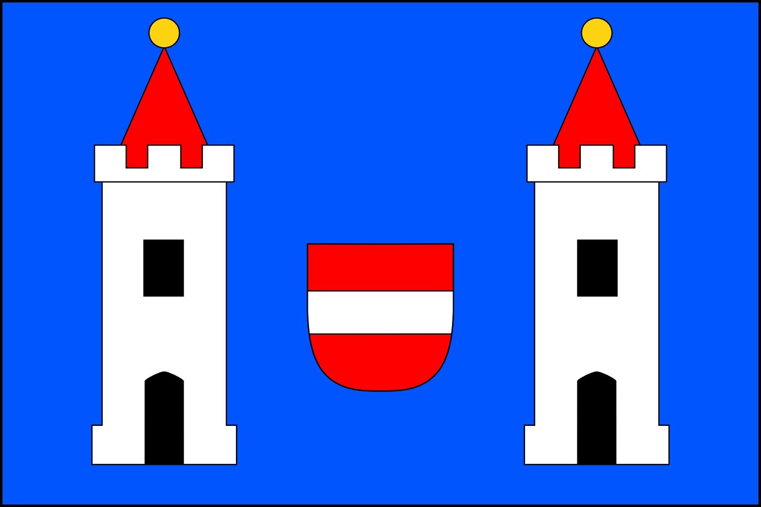 Drapeau Large Neveklov pour remplacer votre ancien pavillon usé
