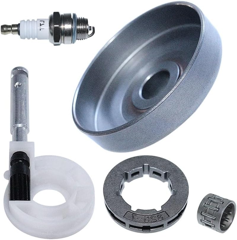 .325 Sprocket Clutch Drum Oil Kit Fit for 55 51 50 Chainsaw 501777601, 503088702 W Needle Bearing Spark Plug