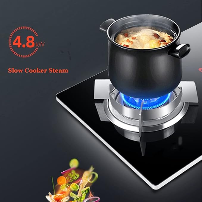 Estufa de Gas 2 Puestos, Quemador Wok 7.2kW, Protección Contra Apagado miniatura 2