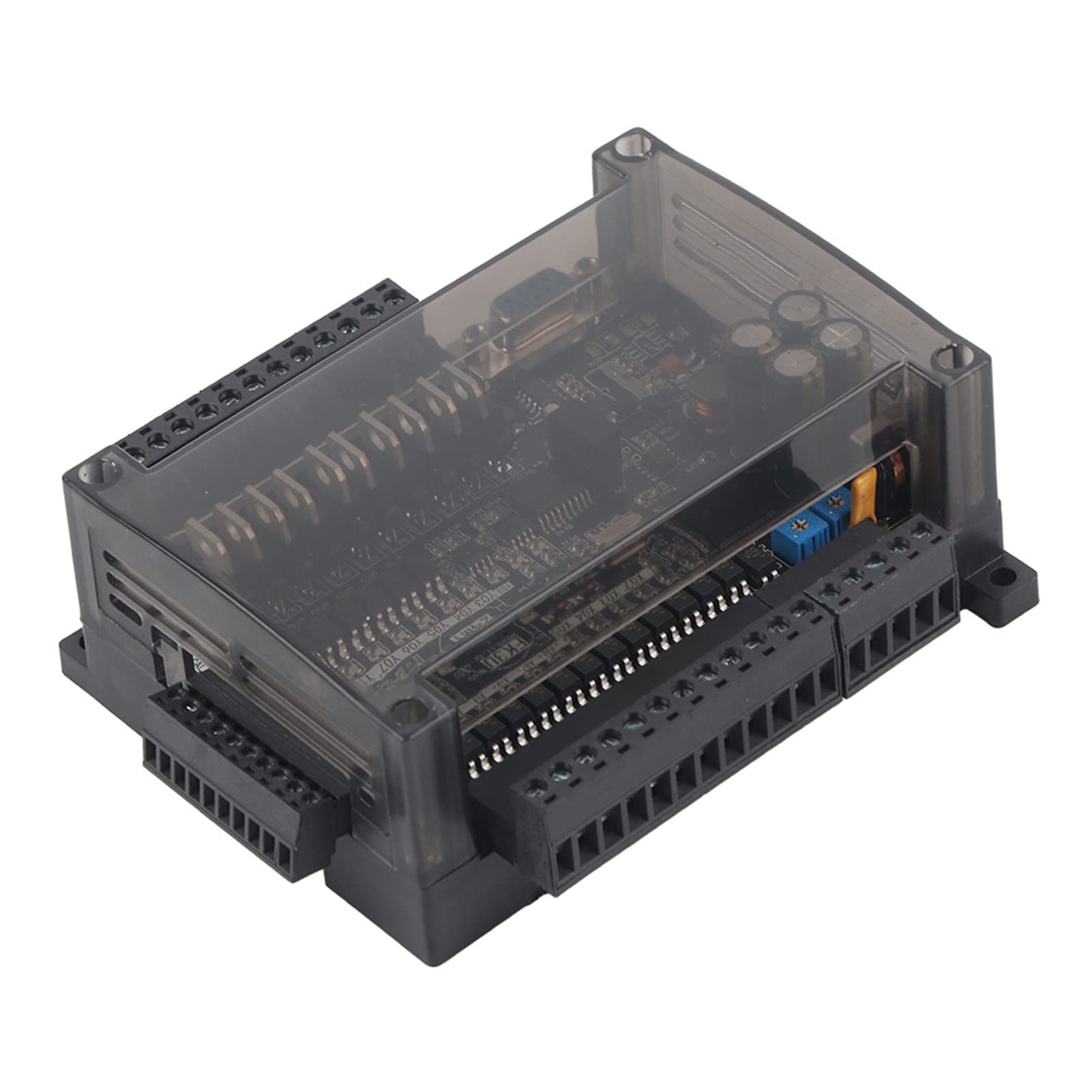 Controlador PLC de 24 V y 24 MT, tarjeta PLC industrial con 6 entradas analógicas, MCU de 32 bits, 14 entradas y 10 salidas de transistor, I/O de alta velocidad de 100 k pulsos