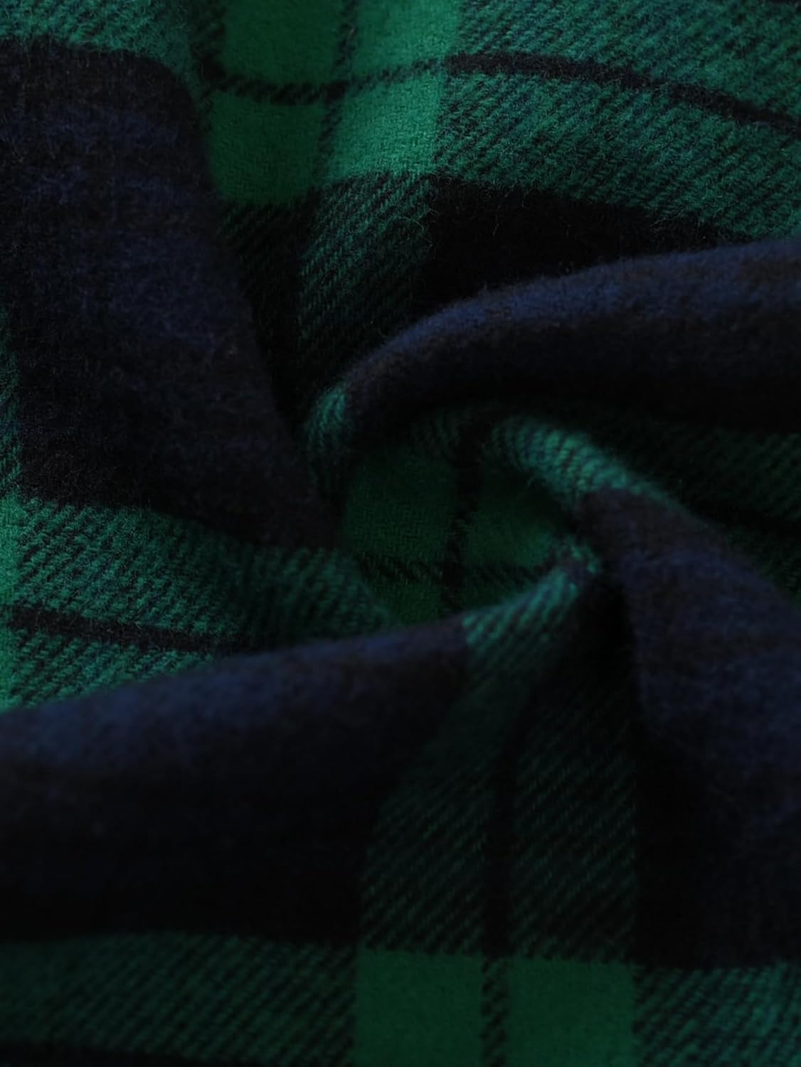 Latuza Women's Petite Pajama Set Petite Length V Neck Knit Top Flannel Pants - Image 7