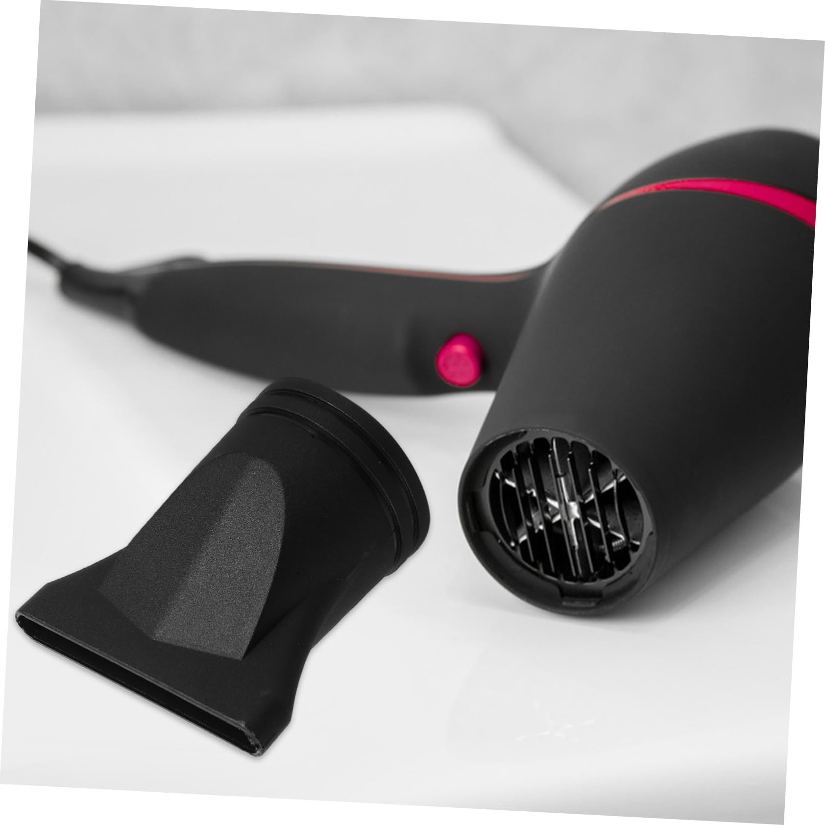 Ugello Concentratore per Asciugacapelli Nero in Plastica 20 Pezzi | Bocca Piatta a Becco D'anatra, per Casa e Salone Professionale, Ricambio per Styling Flusso Concentrato