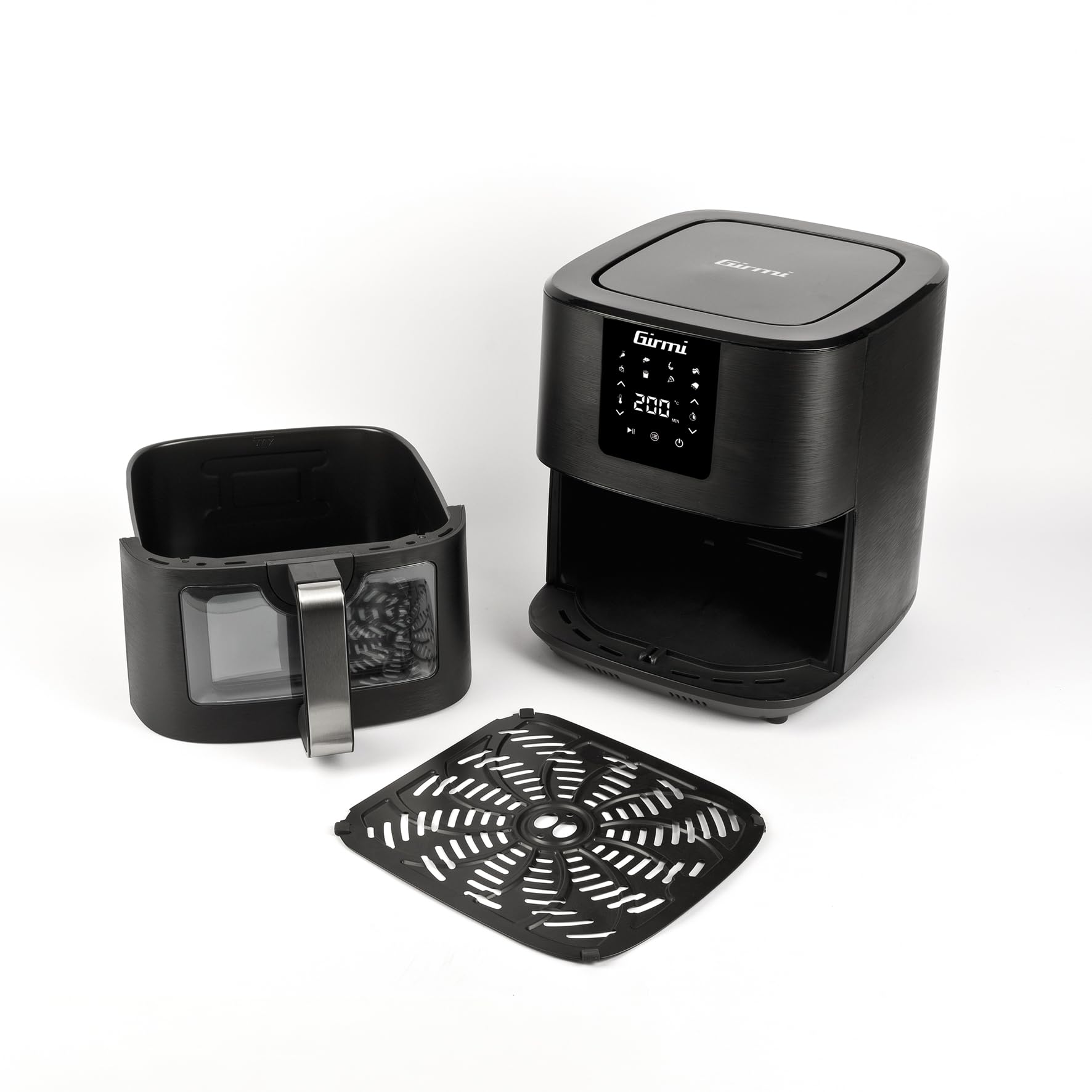 Girmi Friteuse à air Girmi FG79 Ecofrit 9L, 1700 W, 9 litres XXL, 8 programmes, Affichage numérique, BPA-PFOA Safe, Éclairage intérieur, Minuterie, Livre de recettes inclus