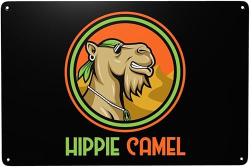 Hippie Camel Tin Signs Funny Vintage Metal Iron Sign For Home Bar Coffee Kitchen Room Wall Decor 8x12 Inch
