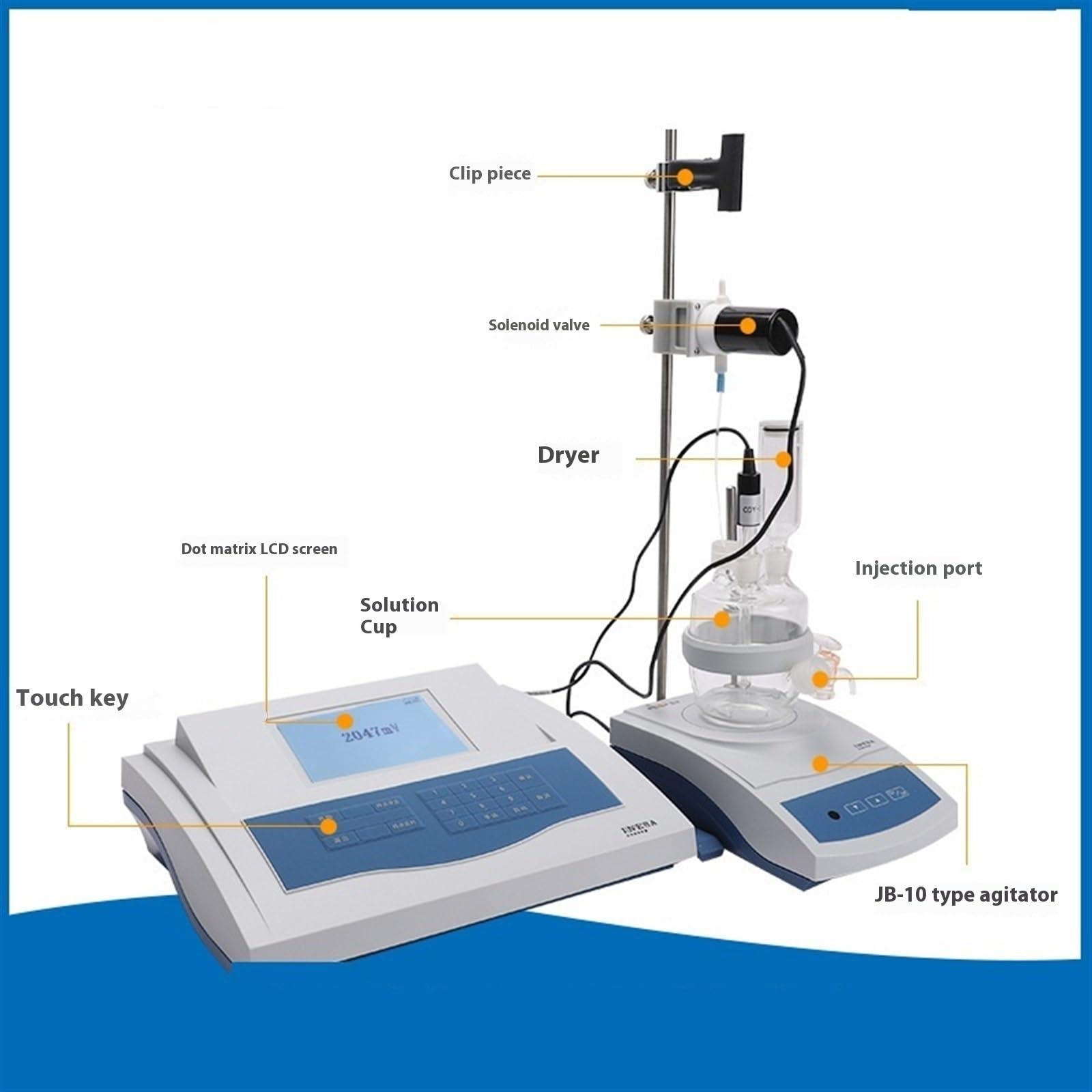 Misuratore di umidità, Laboratorio Micro Volumetrico Potenziometrico Kar Fishcher Coulometro Umidità Analizzare Macchina Test Strumento